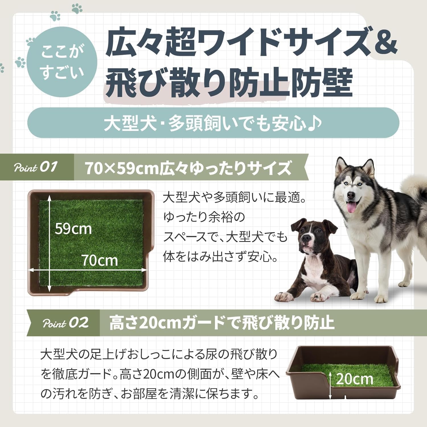 Amazon | 犬 トイレ トレー 特大 スーパー ワイド (グレー, 取替
